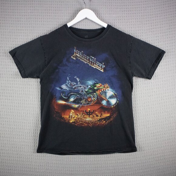 Judas Priest 1990 Painkiller Reprint Shirt Faded Mens Medium - Picture 1 of 6